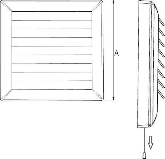 AirRoxy Vent Louvers 17x17cm Square