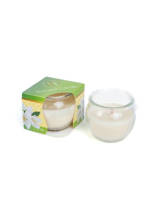 Alista Home Lumânare Aromatică Din Soia În Borcan Cu Miros De Jasmine 70gr
