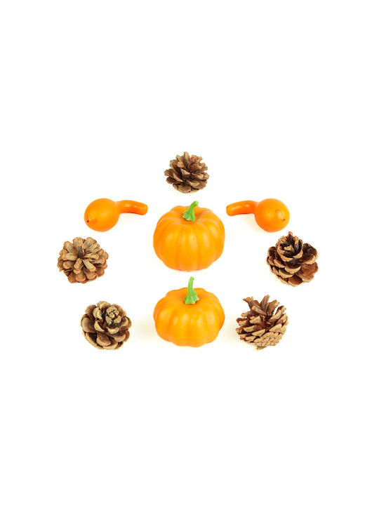 Herbstdekoration Set Kürbisse Kegel 9 Stück Dekoratives Ornament 5-7 Cm