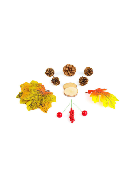 Autumn Decoration Set Leaves Cones Pumpkin 4 Designs