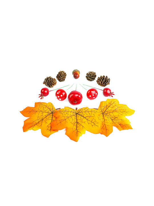Autumn Decoration Set Leaves Cones Pumpkin 4 Designs