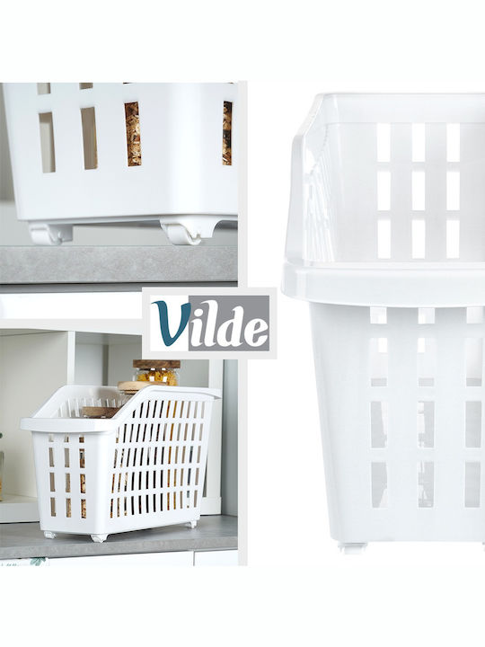 Vilde Raft De Baie De Podea Plastic 46x18x26.5cm Albă