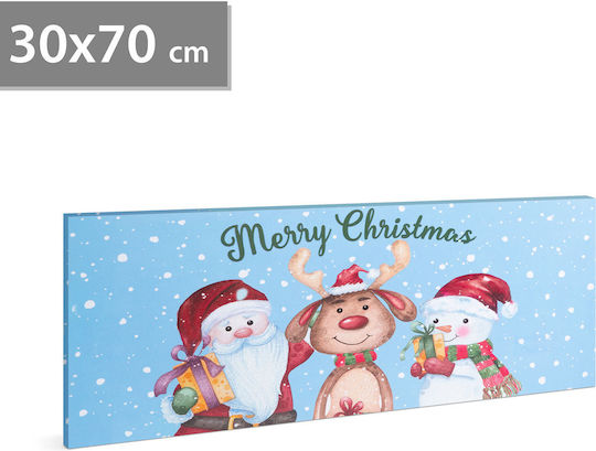 Led Christmas Painting 70 X 30 Cm Wall Decor Warm White Light 2 X Aa Batteries