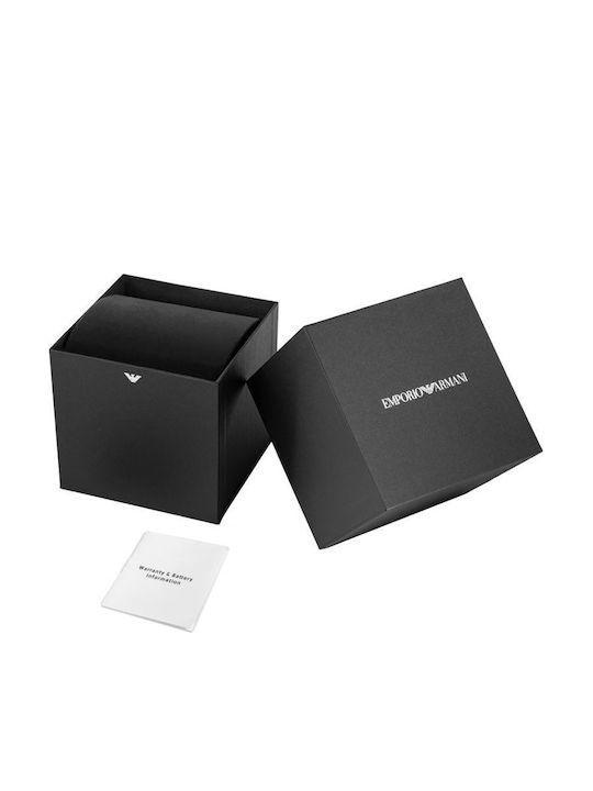 Emporio Armani Explorer Ανδρικό Ρολόι Solar με Ασημί Μεταλλικό Μπρασελέ
