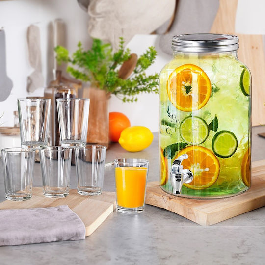 Vilde Getränkespender Glas mit Zapfhahn 6,2 lt