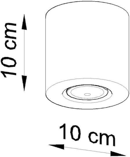 Sollux Φωτιστικό Οροφής Orbis 1 Ξύλο 1xgu10/40w