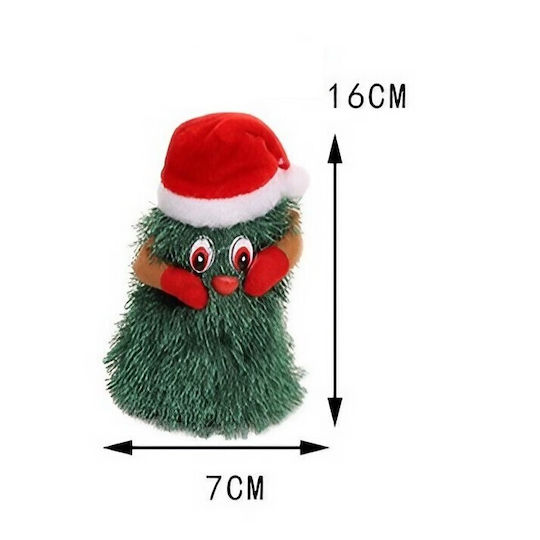 Dancing Singing Little Christmas Tree Flippy Christmas Decoration Interactive Toy 16 Cm Height Green