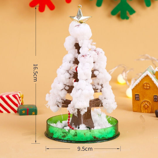 Paper Flowering Water Tree Flippy Magic Flowering Christmas Tree Toy Slow Growth In 8-24 H Christmas Decoration 16.5 X 9.5 X 9.5 Cm White