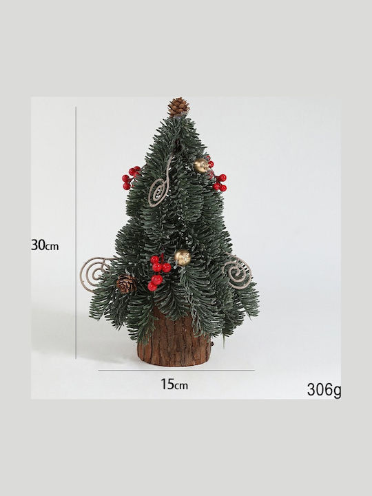 Decoratiune De Masă De Crăciun Flippy Model Pom De Crăciun Mic Ornament Birou Interior Plastic 30 X 15 X 15 Cm Verde