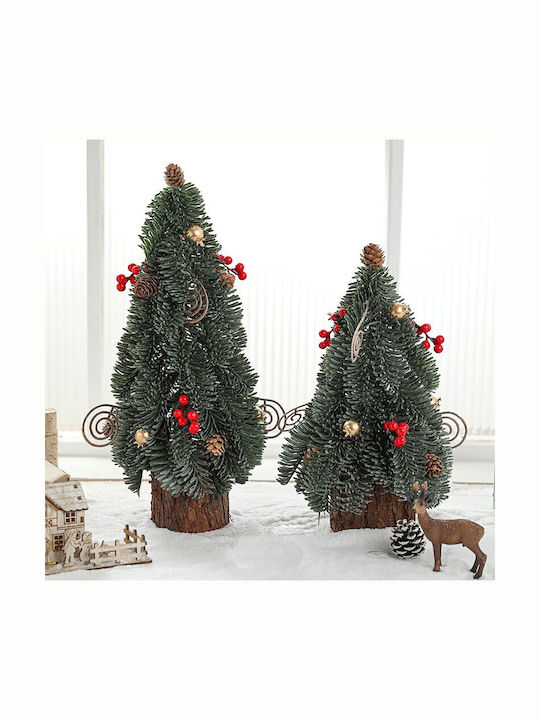 Decoratiune De Masă De Crăciun Flippy Model Pom De Crăciun Mic Ornament Birou Interior Plastic 30 X 15 X 15 Cm Verde