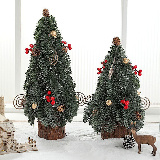 Decoratiune De Masă De Crăciun Flippy Model Pom De Crăciun Mic Ornament Birou Interior Plastic 30 X 15 X 15 Cm Verde