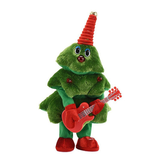Dancing Singing Little Christmas Tree Flippy Christmas Decoration Interactive Toy Guitar Lights 25 Cm Height Green