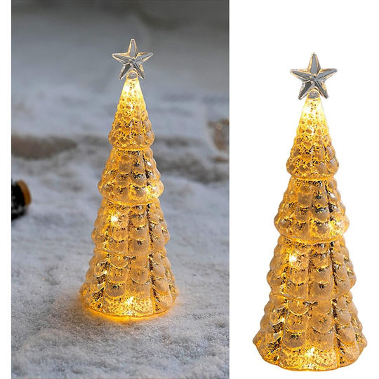 Christmas Decoration Flippy Tree Star Model Glass Lights 3 Aa Batteries 24 X 8 Cm Gold