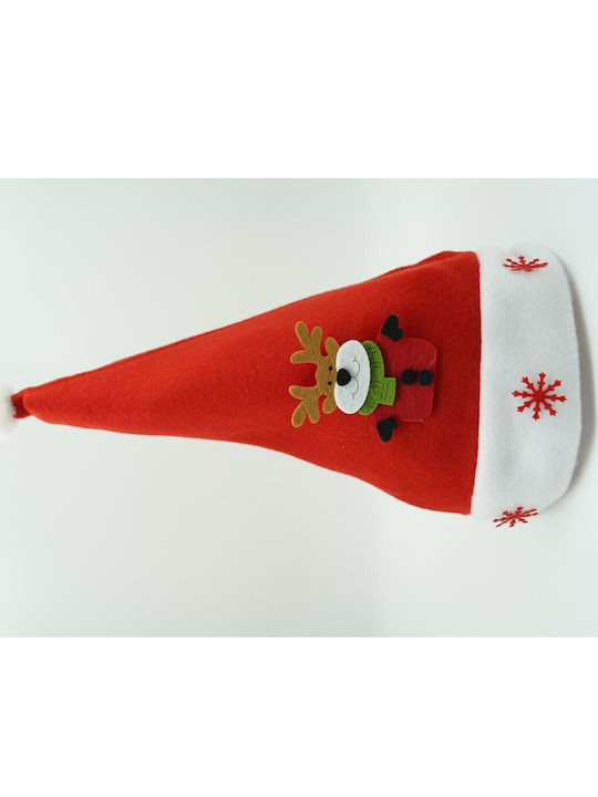 Santa Claus Hat Alista Home Reindeer Pattern Snowflake Ornament Red One Size Textile Material