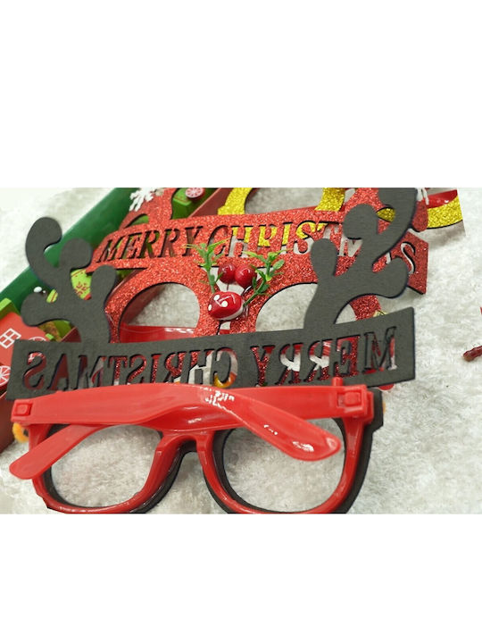 Christmas Party Glasses Round Red Made Plastic Polyester Alista Home