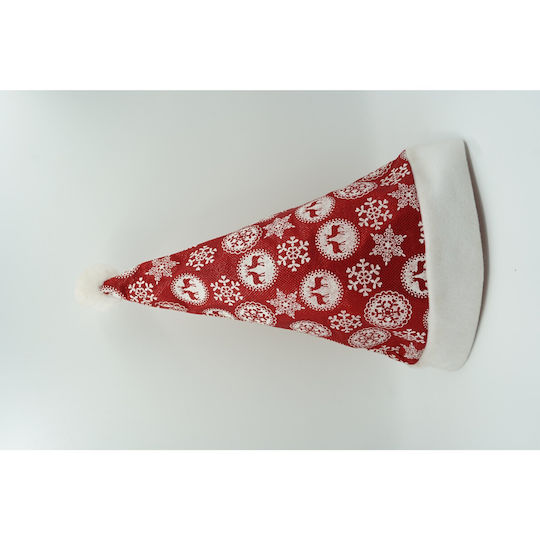 Pălărie Moș Crăciun Alista Home Ornament Fulgi De Zăpadă Sclipici Roșu O Mărime Material Textil