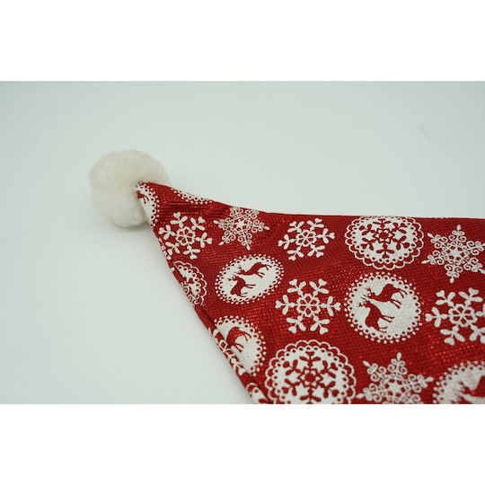 Pălărie Moș Crăciun Alista Home Ornament Fulgi De Zăpadă Sclipici Roșu O Mărime Material Textil