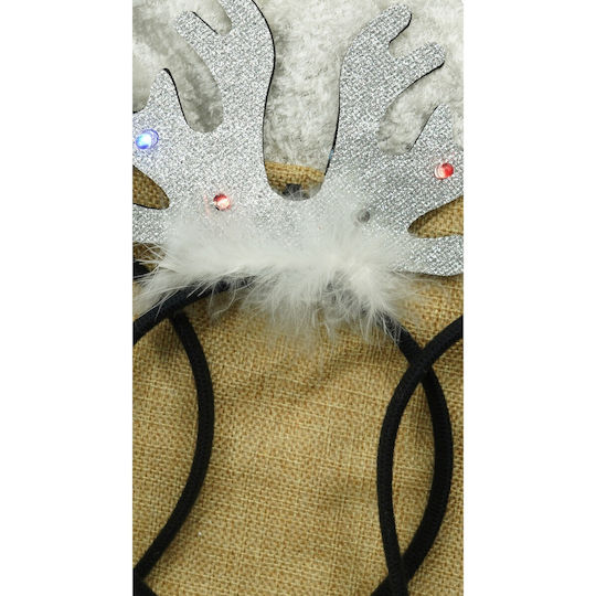 Christmas Reindeer Headband Hairband Black Metallic Gray Standard Size Alista Home