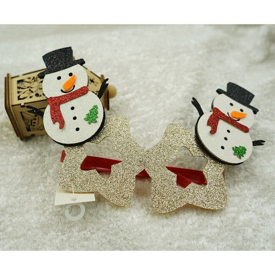 Weihnachtsfeier Brillen Sternförmiger Schneemann Beige Aus Kunststoff Polyester Alista Home