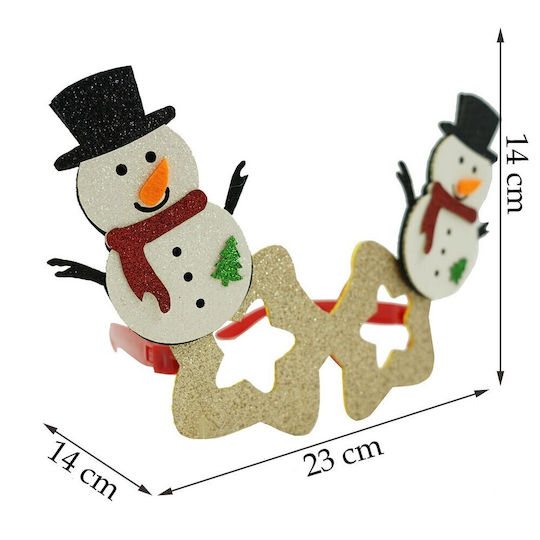 Weihnachtsfeier Brillen Sternförmiger Schneemann Beige Aus Kunststoff Polyester Alista Home