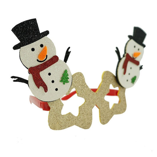 Weihnachtsfeier Brillen Sternförmiger Schneemann Beige Aus Kunststoff Polyester Alista Home