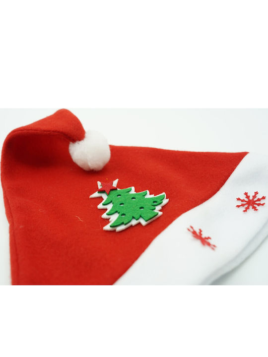 Santa Claus Hat Alista Home Christmas Tree Pattern Snowflake Ornament Red One Size Textile Material