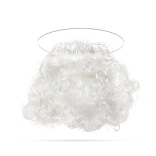 Barbă Albă Moș Crăciun 33 Cm Cu Atașament Elastic
