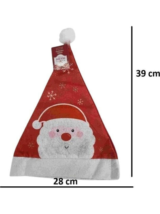 Pălărie Moș Crăciun Model Flippy 1 Moș Crăciun Fulgi De Zăpadă O Mărime Material Textil 28 X 39 Cm Alb Roșu