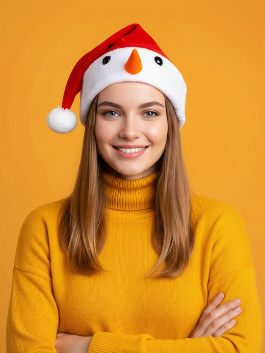 Santa Hat 30x45 Cm Snowman Design Textile Material
