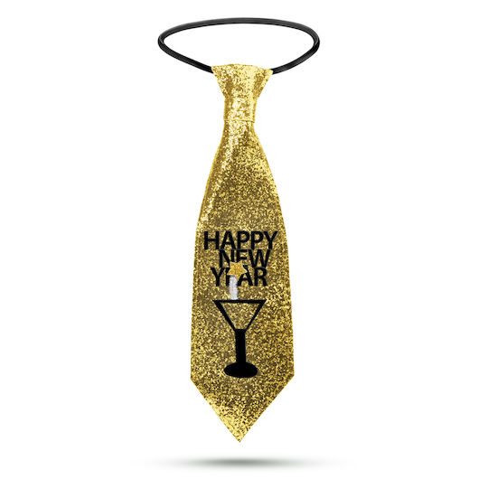 Golden Glitter Weihnachtskrawatte 41 X 11 Cm Festives Zubehör