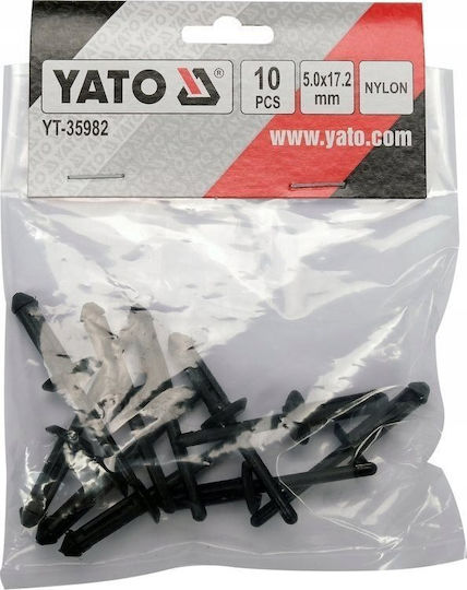Kunststoff Nieten 5,0x17,2mm 10 Stück Yt-35982 Yato