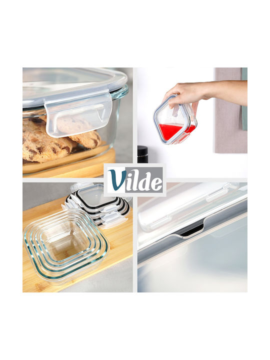 Vilde Vilde Set Mittagsboxen Glas Transparent 8 Stück