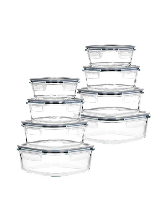 Vilde Vilde Set Mittagsboxen Glas Transparent 8 Stück