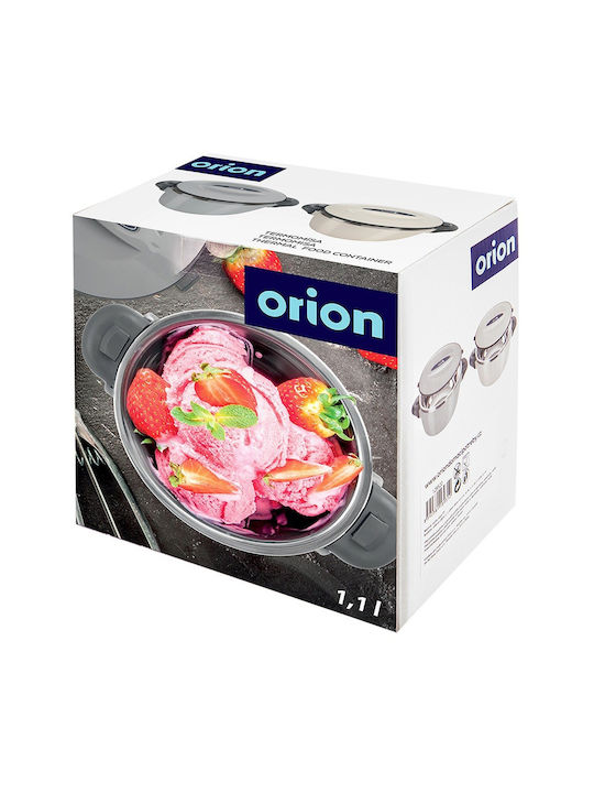 Orion Δοχείο Φαγητού Inox Θερμός Γκρι 900ml