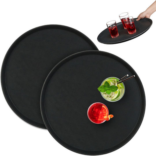 Relaxdays Relaxdays Serviertablett 45x45cm 2 Stück Relaxdays Relaxdays Serviertablett 45x45cm 2 Stück
