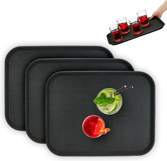 Relaxdays Πλαστικός Δίσκος Σερβιρίσματος 46x35x35cm 3τμχ Relaxdays Πλαστικός Δίσκος Σερβιρίσματος 46x35x35cm 3τμχ