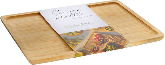Excellent Houseware Bamboo Δίσκος Σερβιρίσματος 33x23x1.8cm