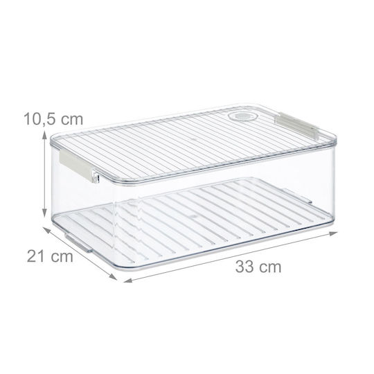 Recipient Închis Pentru Organizarea Frigiderului De Uz General 10.5x21x33cm