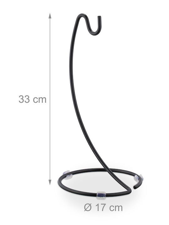 Relaxdays Bol De Fructe Negru 33x17x17 cm