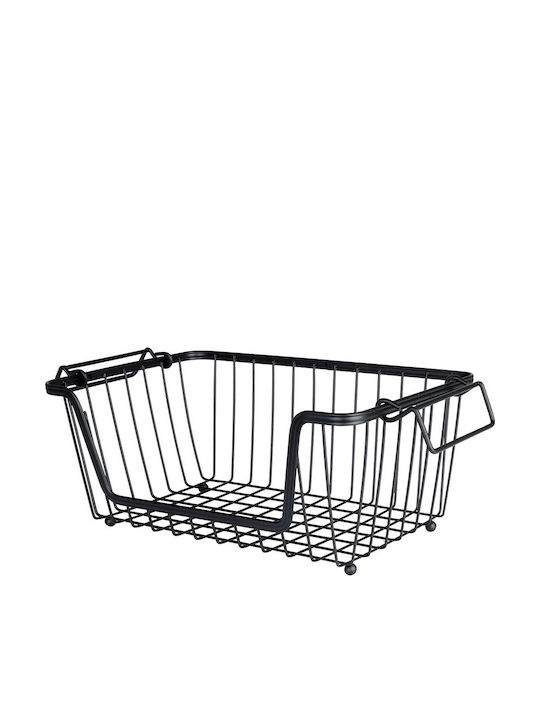 Vilde Obstschale Metallisch 2 Niveaus Schwarz 32x20x13.5cm