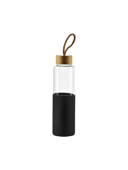 Vilde Sticlă De Apă Din Sticlă Cu Capac Șurub Negru 600ml