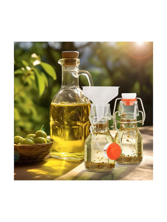Relaxdays Стъклена Бутилка С Щипка Прозрачна 50ml