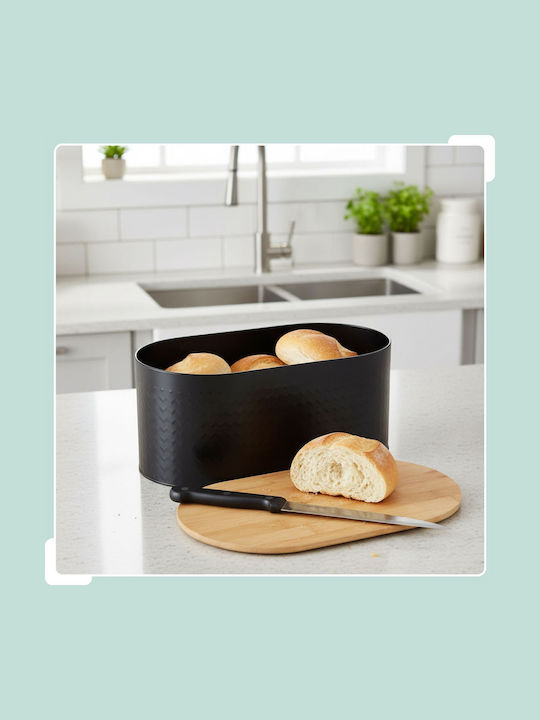 Relaxdays Cutie de Pâine cu Capac Metalică Multicoloră 15.5x34x18.5cm