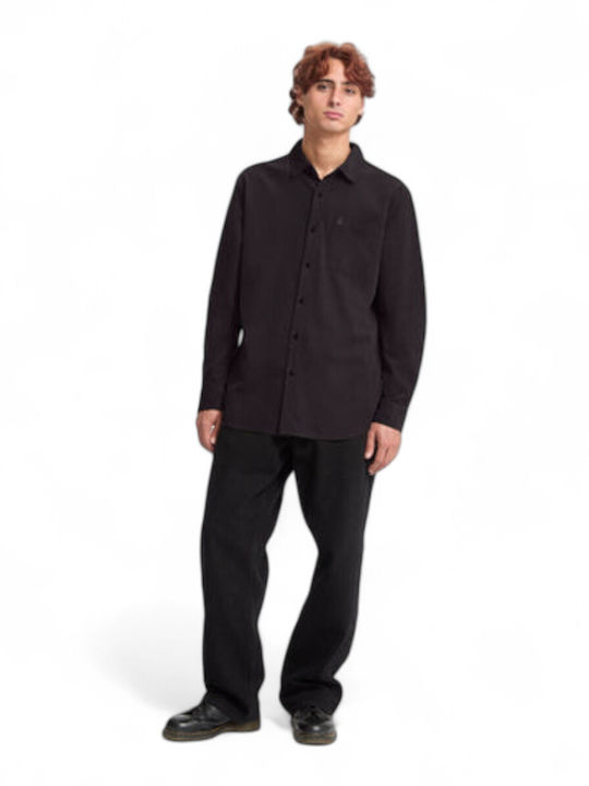 Zander Langärmlig Hemd Asphalt Black