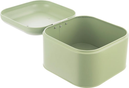 Orion Bread Box with Lid Metallic Green 20x20x17cm