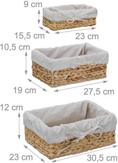 Relaxdays Καλάθι Ψωμιού από Bamboo Καφέ 12x23x30.5cm