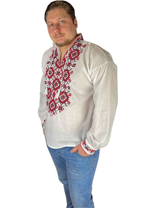 Bluza Alb/Roșu