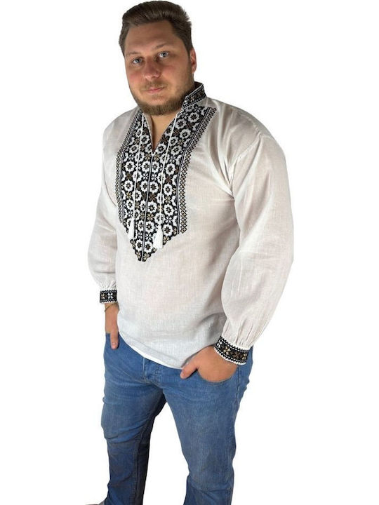 Bluza Albă/Maro