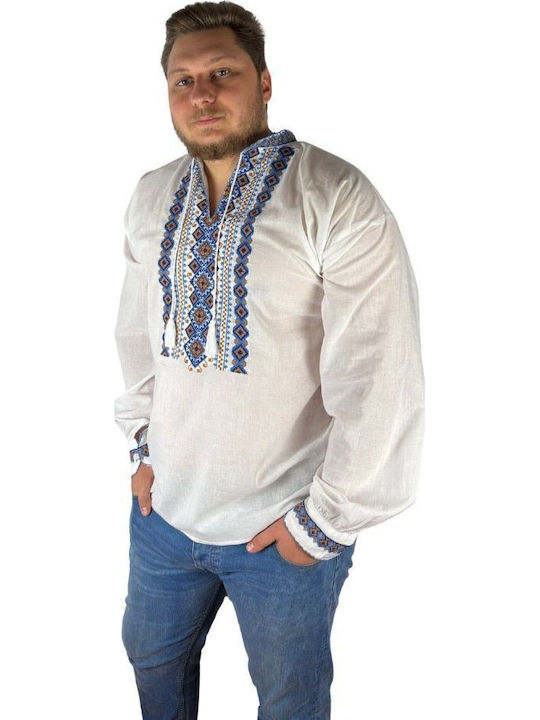 Blouse White Orange