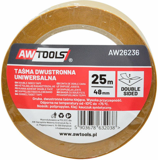 AWTools AWTools Doppelseitiges Klebeband 48m x 48mm